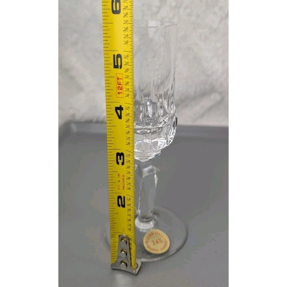 Vintage Bavaria Germany 24% Lead Crystal Cordial Liqueur Glasses Set of 6